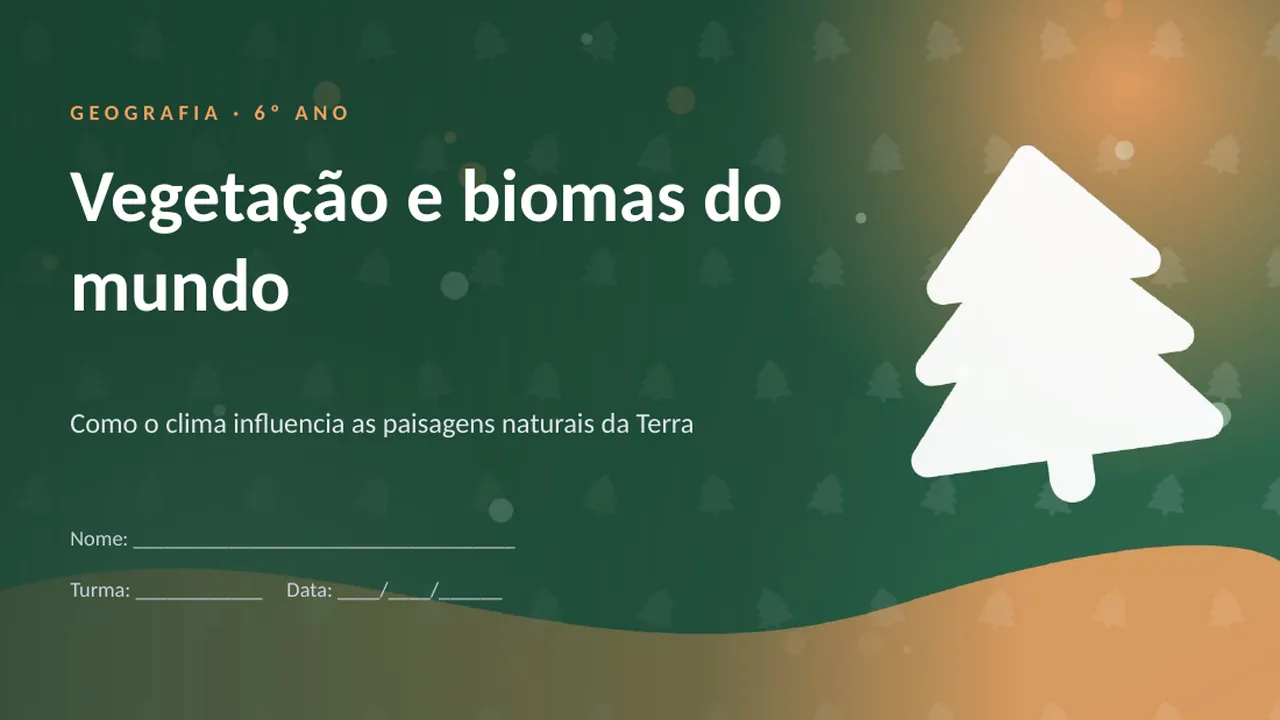 Capa da apresentação Vegetação e biomas do mundo