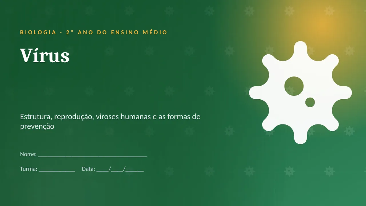 Capa da apresentação Vírus