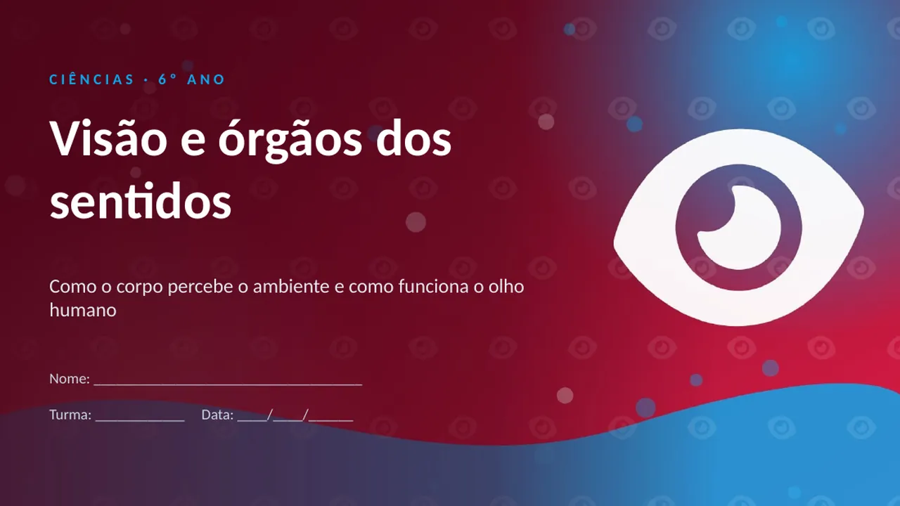 Capa da apresentação Visão e órgãos dos sentidos