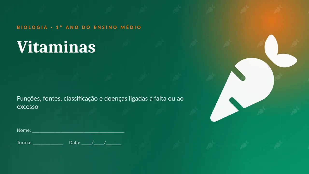 Capa da apresentação Vitaminas